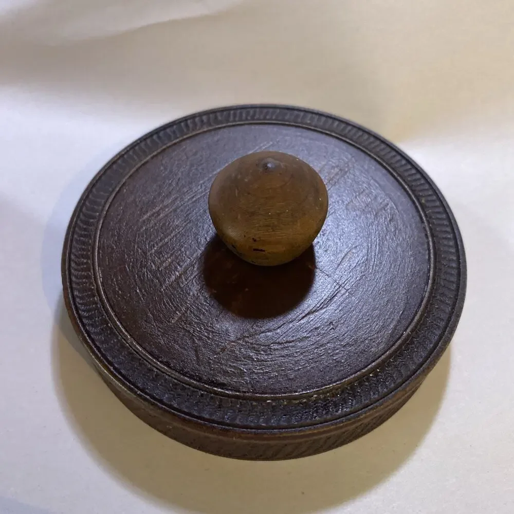 Antique Doulton Lambeth Pottery Stoneware Tobacco Jar Canister Barrel 4.75